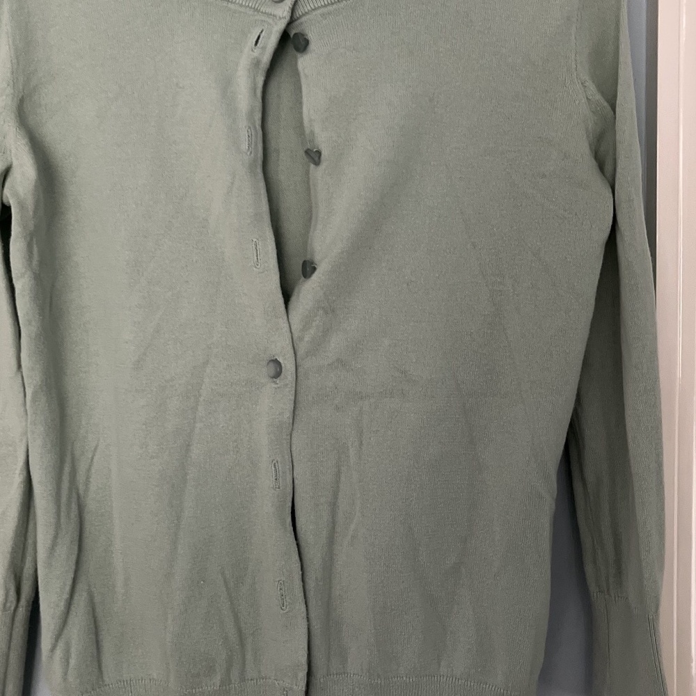 J. Crew Factory Clare Cardigan Light Sage